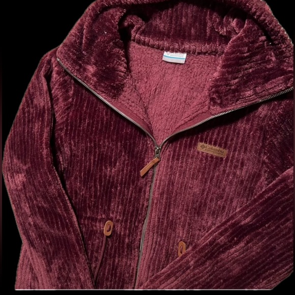 Columbia Fireside Burgundy Sherpa Fleece  (S) - Picture 9 of 12
